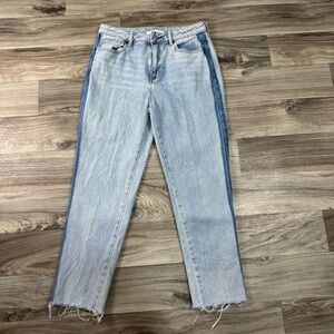 Pacsun High Rise Mom Jean in Two Tone Light Wash Size 27
